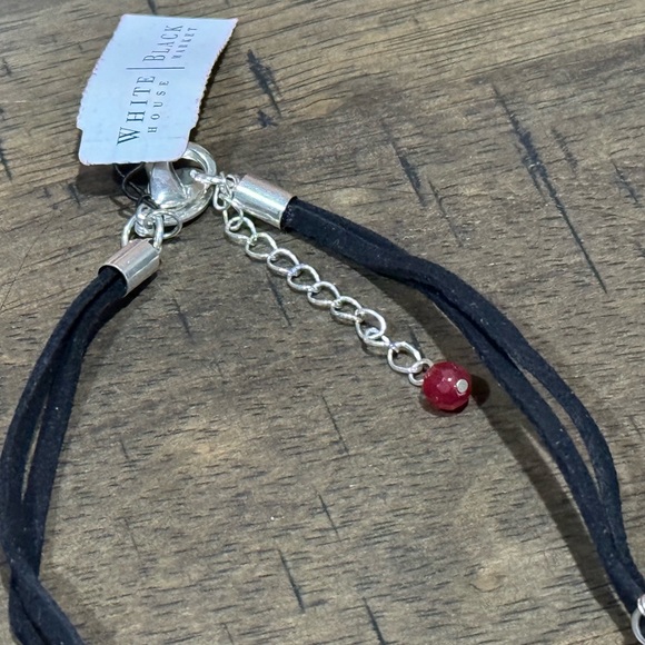 J9. WHBM Dyed Jade Suede Rope Necklace 14” Chain 2” Extender NEW $48 msrp - Picture 4 of 5